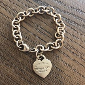 Tiffany Heart Tag Charm Bracelet